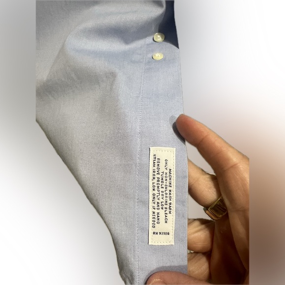 Men’s Brooks Brothers Regent Button Down Size 17 1/2-2/3. Plain Blue long sleeve - Picture 4 of 4